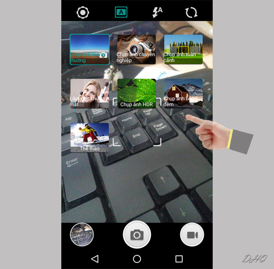 Các chế độ camera sau.